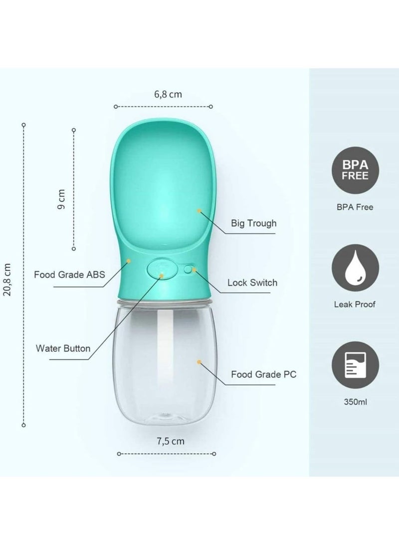 Queens Portable Dog Water Bottle, Blue, Travel-Friendly Leak Proof Water Dispenser for Dogs & Pets, Bottom Loading Design for Drinking Water on the Go, Durable, 350ml - Image 5